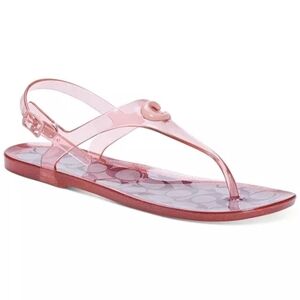 Coach Natalee Jelly Thong Sandals New No Box Candy Apple/Pink Size 6